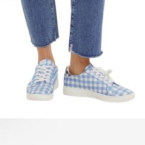 Draper James Blue Gingham Women's Sneakers